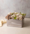 Handbrushed Square Vase
